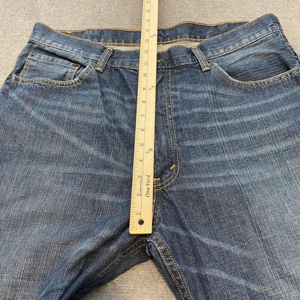 Levis 550 Jeans Mens 38x29 Classic Fit Blue Baggy Distressed Denim Whiskered - Picture 9 of 13